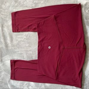 Red Merlot - Lululemon Align Size 8 Crop 21”